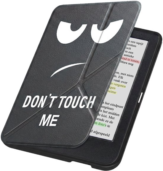 Hoesje Geschikt voor Kobo Clara Colour Hoes Book Case Trifold - Hoes Geschikt voor Kobo Clara Colour Hoesje Book Cover - Don't Touch Me