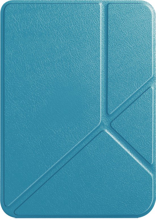 Hoesje Geschikt voor Kobo Clara Colour Hoes Book Case Trifold - Hoes Geschikt voor Kobo Clara Colour Hoesje Book Cover - Turquoise van Merkloos