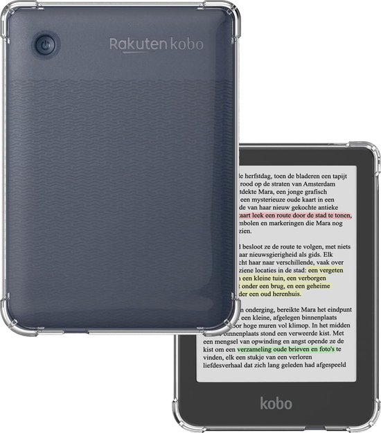 Hoesje Geschikt voor Kobo Clara Colour Hoes eReader Shockbestendig Back Cover Siliconen Tablet Case - Transparant van Hoesje 