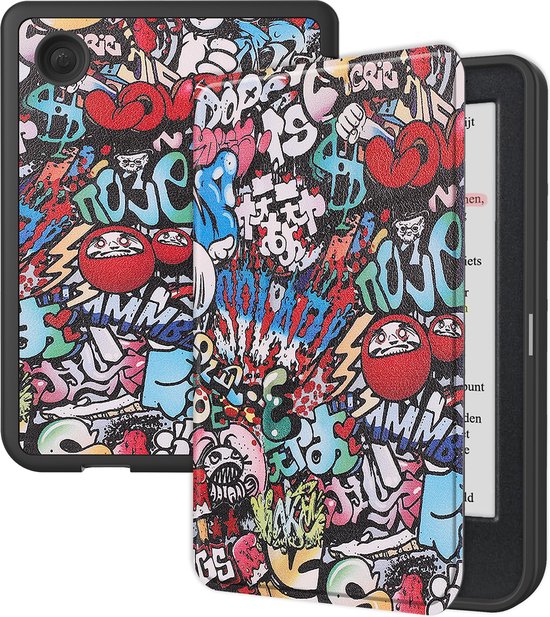 Hoesje Geschikt voor Kobo Clara Colour Hoesje Luxe Bescherm Case - Hoes Geschikt voor Kobo Clara Colour Hoes Book Cover - Graffity van Hoesje 