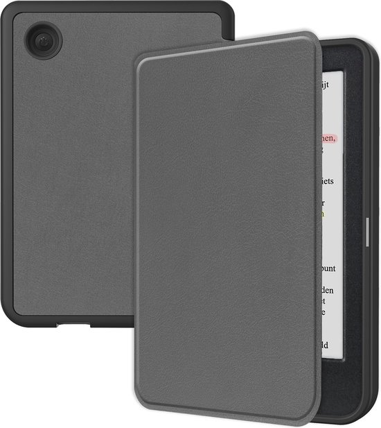 Hoesje Geschikt voor Kobo Clara Colour Hoesje Luxe Bescherm Case - Hoes Geschikt voor Kobo Clara Colour Hoes Book Cover - Grijs van Hoesje 
