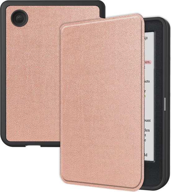 Hoesje Geschikt voor Kobo Clara Colour Hoesje Luxe Bescherm Case - Hoes Geschikt voor Kobo Clara Colour Hoes Book Cover - Rosé Goud van Hoesje 