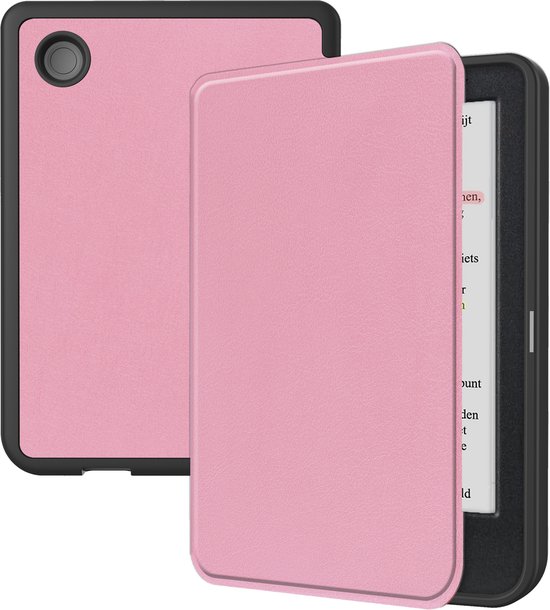 Hoesje Geschikt voor Kobo Clara Colour Hoesje Luxe Bescherm Case - Hoes Geschikt voor Kobo Clara Colour Hoes Book Cover - Roze van Merkloos