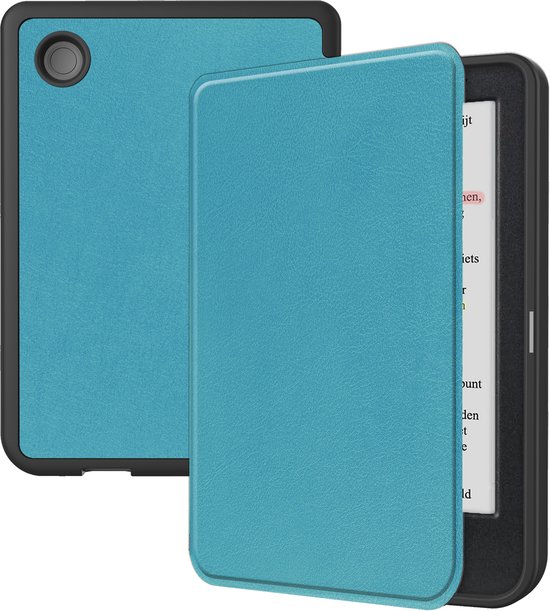 Hoesje Geschikt voor Kobo Clara Colour Hoesje Luxe Bescherm Case - Hoes Geschikt voor Kobo Clara Colour Hoes Book Cover - Turquoise van Merkloos