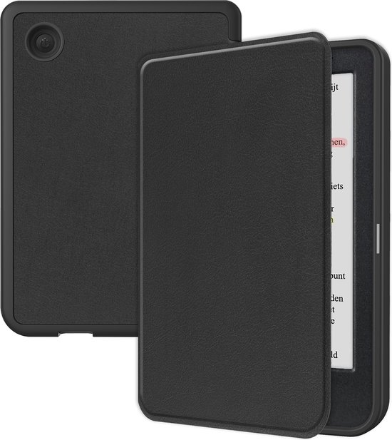 Hoesje Geschikt voor Kobo Clara Colour Hoesje Luxe Bescherm Case - Hoes Geschikt voor Kobo Clara Colour Hoes Book Cover - Zwart van Hoesje 