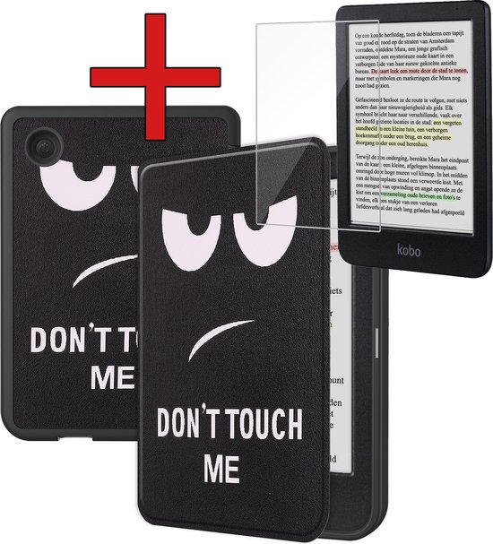 Hoesje Geschikt voor Kobo Clara Colour Hoesje Luxe Bescherm Case Met Screenprotector - Hoes Geschikt voor Kobo Clara Colour Hoes Book Cover - Don't Touch Me van Hoesje 