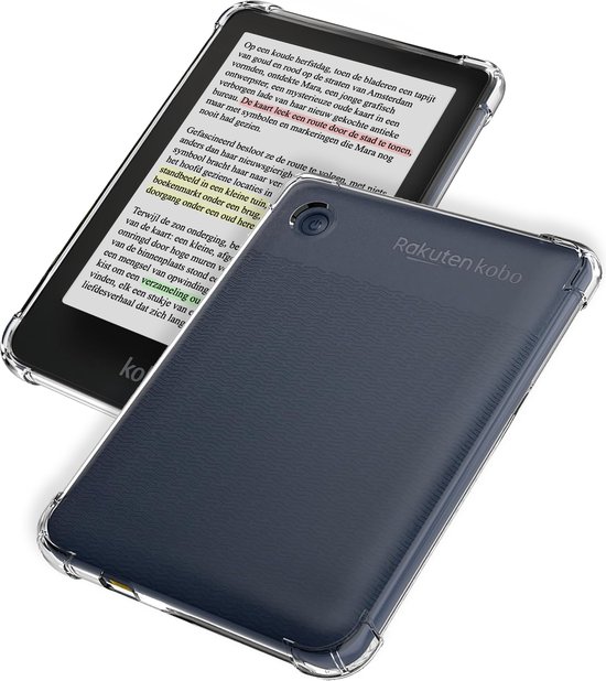 Hoesje Geschikt voor Kobo Clara Colour Shockproof Siliconen Case - Shockbestendige eReader Hoes Geschikt voor Kobo Clara Colour - Transparant van Hoesje 