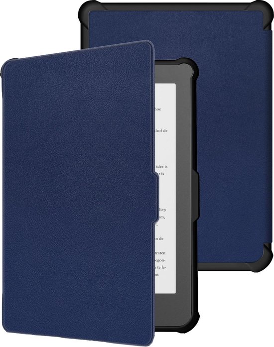 Hoesje Geschikt voor Kobo Clara HD Hoes Bescherm Hoesje Case Sleep Cover - Hoes Geschikt voor Kobo Clara HD Hoesje - Donkerblauw van Merkloos