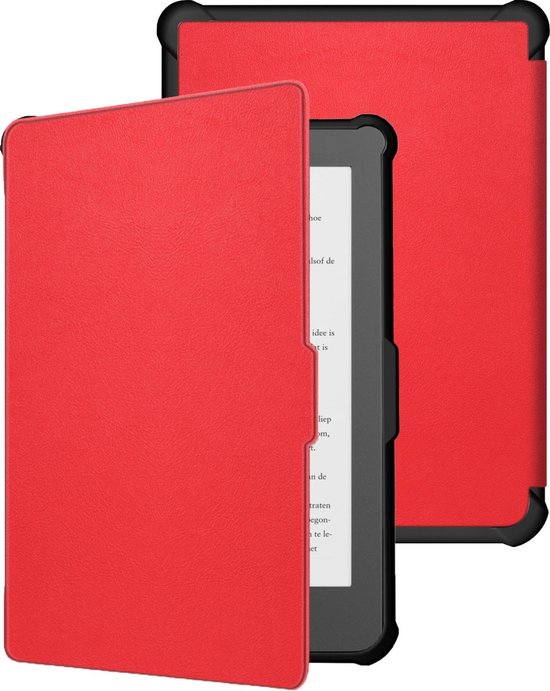 Hoesje Geschikt voor Kobo Clara HD Hoes Bescherm Hoesje Case Sleep Cover - Hoes Geschikt voor Kobo Clara HD Hoesje - Rood van Hoesje 