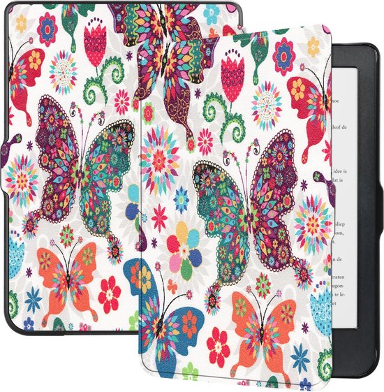 Hoesje Geschikt voor Kobo Clara HD Hoes Bescherm Hoesje Case Sleep Cover - Hoes Geschikt voor Kobo Clara HD Hoesje - Vlinders van Hoesje 