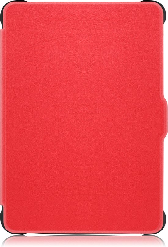 Hoesje Geschikt voor Kobo Clara HD Hoes Book Case - Hoes Geschikt voor Kobo Clara HD Hoesje Book Cover - Rood van Hoesje 