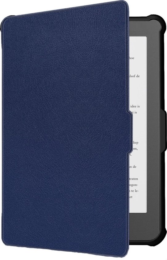 Hoesje Geschikt voor Kobo Clara HD Hoesje Luxe Bescherm Case - Hoes Geschikt voor Kobo Clara HD Hoes Book Cover - Donkerblauw van Hoesje 
