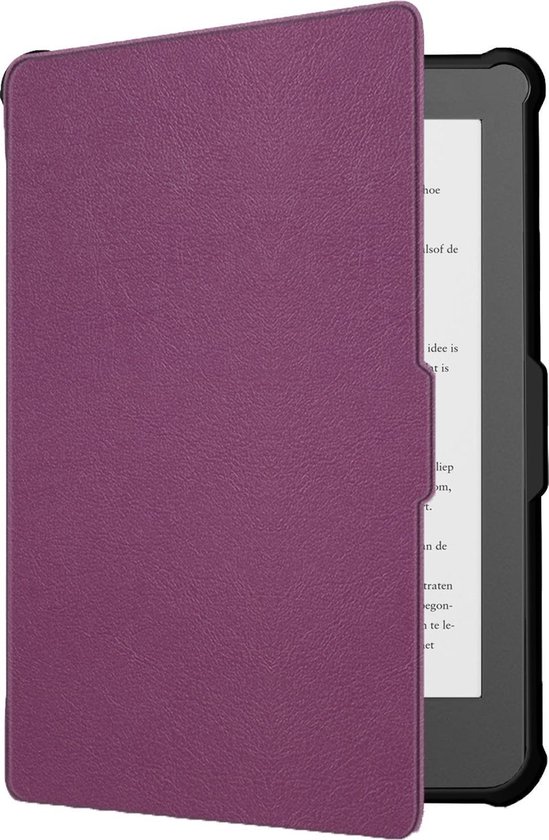 Hoesje Geschikt voor Kobo Clara HD Hoesje Luxe Bescherm Case - Hoes Geschikt voor Kobo Clara HD Hoes Book Cover - Paars van LuxeBeschermCase