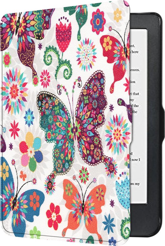 Hoesje Geschikt voor Kobo Clara HD Hoesje Luxe Bescherm Case - Hoes Geschikt voor Kobo Clara HD Hoes Book Cover - Vlinders van Hoesje 