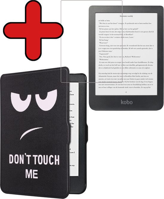 Hoesje Geschikt voor Kobo Clara HD Hoesje Luxe Bescherm Case Met Screenprotector - Hoes Geschikt voor Kobo Clara HD Hoes Book Cover - Don't Touch Me van Hoesje 