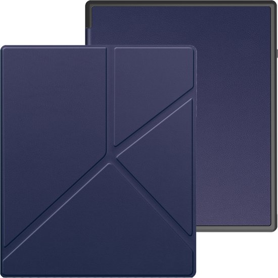 Hoesje Geschikt voor Kobo Elipsa 2E Hoes Bescherm Hoesje Case Sleep Cover Trifold - Hoes Geschikt voor Kobo Elipsa 2E Hoesje - Donkerblauw van Merkloos