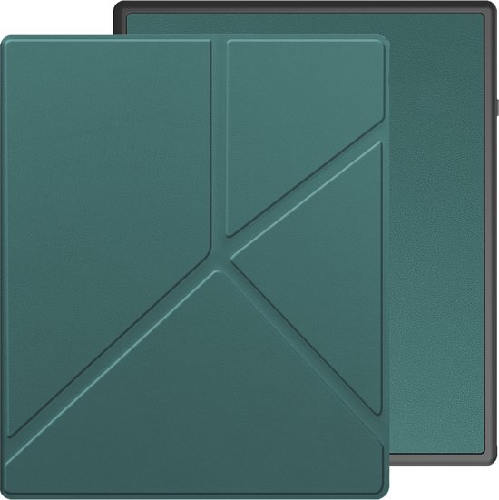 Hoesje Geschikt voor Kobo Elipsa 2E Hoes Bescherm Hoesje Case Sleep Cover Trifold - Hoes Geschikt voor Kobo Elipsa 2E Hoesje - Donkergroen van Hoesje 