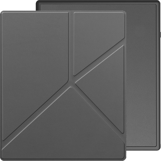 Hoesje Geschikt voor Kobo Elipsa 2E Hoes Bescherm Hoesje Case Sleep Cover Trifold - Hoes Geschikt voor Kobo Elipsa 2E Hoesje - Grijs van Merkloos