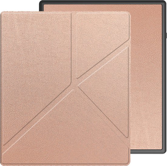 Hoesje Geschikt voor Kobo Elipsa 2E Hoes Bescherm Hoesje Case Sleep Cover Trifold - Hoes Geschikt voor Kobo Elipsa 2E Hoesje - Rosé Goud van Hoesje 
