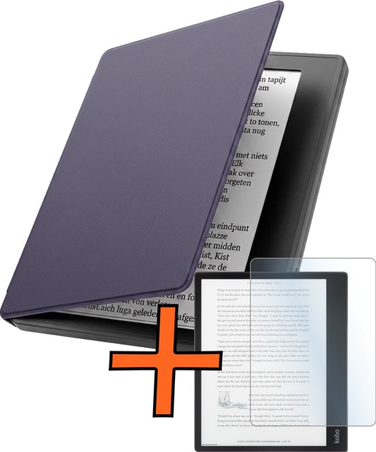 Hoesje Geschikt voor Kobo Elipsa 2E Hoes Book Case - Hoes Geschikt voor Kobo Elipsa 2E Hoesje Book Cover Met Screenprotector - Donkerblauw