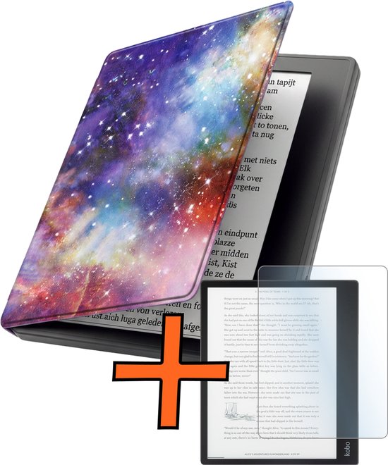 Hoesje Geschikt voor Kobo Elipsa 2E Hoes Book Case - Hoes Geschikt voor Kobo Elipsa 2E Hoesje Book Cover Met Screenprotector - Galaxy