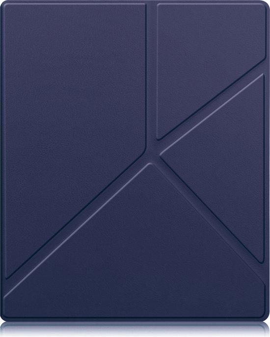 Hoesje Geschikt voor Kobo Elipsa 2E Hoes Book Case Trifold - Hoes Geschikt voor Kobo Elipsa 2E Hoesje Book Cover - Donkerblauw van Case2go