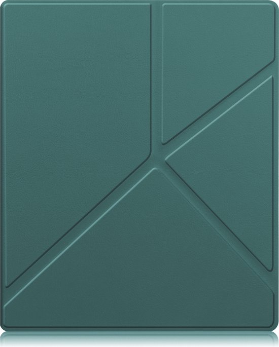 Hoesje Geschikt voor Kobo Elipsa 2E Hoes Book Case Trifold - Hoes Geschikt voor Kobo Elipsa 2E Hoesje Book Cover - Donkergroen van Hoesje 