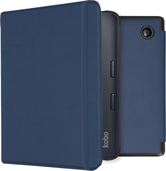 Hoesje geschikt voor Kobo Libra 2 E-reader - iMoshion Slim Hard Case Bookcase - Ook geschikt voor Tolino Vision 6 - Donkerblauw van Hoesje 