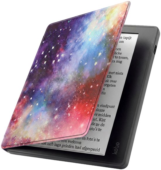 Hoesje Geschikt voor Kobo Libra 2 Hoes Book Case - Hoes Geschikt voor Kobo Libra 2 Hoesje Book Cover - Galaxy