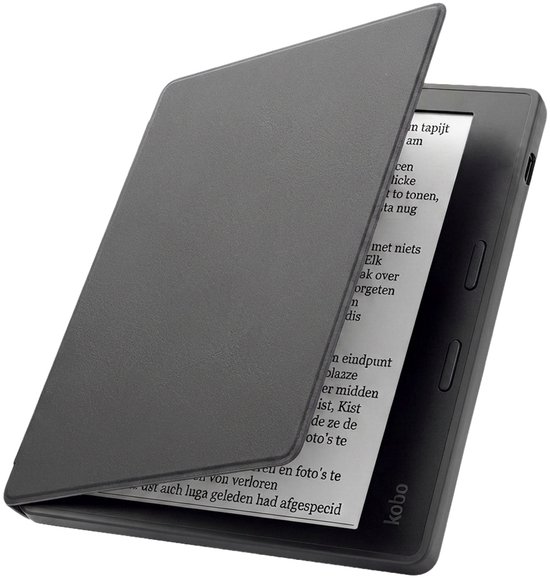 Hoesje Geschikt voor Kobo Libra 2 Hoes Book Case - Hoes Geschikt voor Kobo Libra 2 Hoesje Book Cover - Grijs