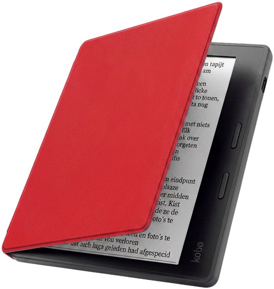 Hoesje Geschikt voor Kobo Libra 2 Hoes Book Case - Hoes Geschikt voor Kobo Libra 2 Hoesje Book Cover - Rood