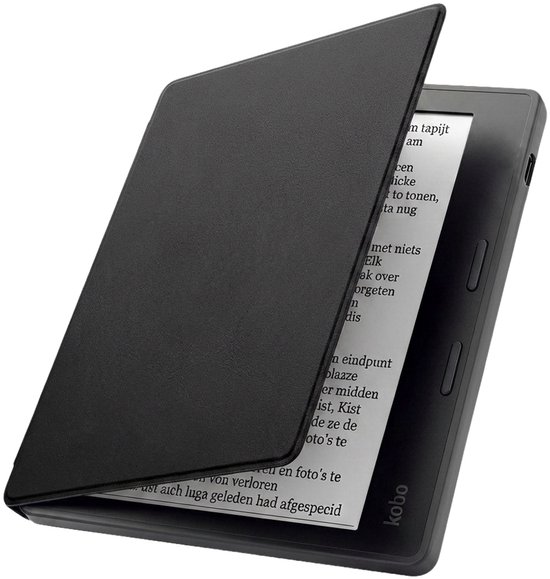 Hoesje Geschikt voor Kobo Libra 2 Hoes Book Case - Hoes Geschikt voor Kobo Libra 2 Hoesje Book Cover - Zwart