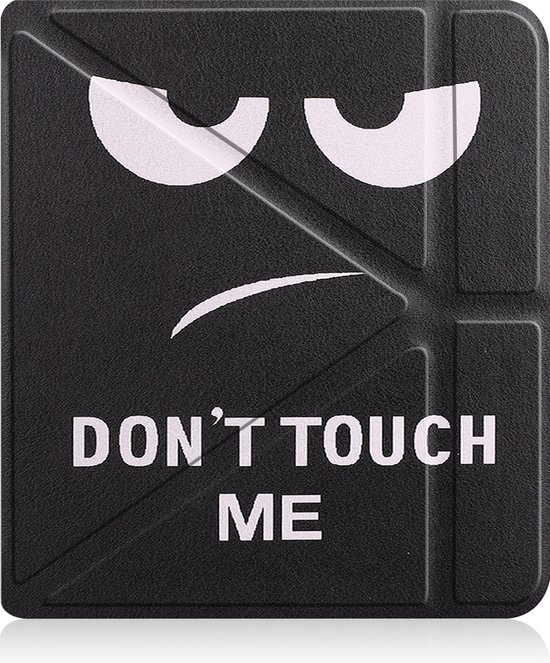 Hoesje Geschikt voor Kobo Libra 2 Hoes Book Case Trifold - Hoes Geschikt voor Kobo Libra 2 Hoesje Book Cover - Don't Touch Me van Rocketbook