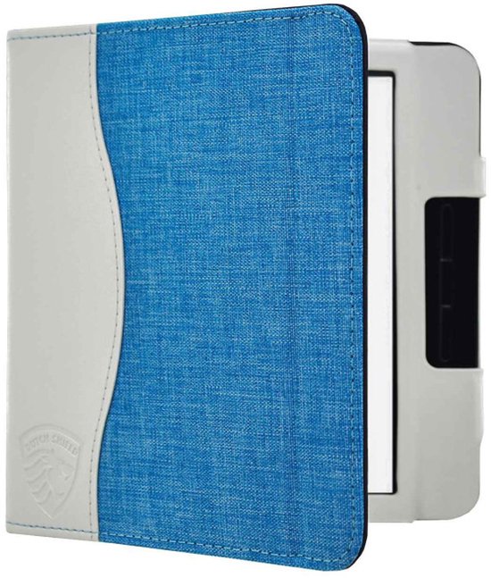 Hoesje Geschikt voor Kobo Libra 2 Sleepcover Jeans Style Hoes Wit - ereader hoesje - cover van Merkloos