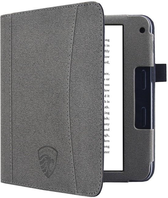 Hoesje Geschikt voor Kobo Libra 2 Sleepcover Luxe Hoes Petroleum Grijs - ereader hoesje - cover van Merkloos