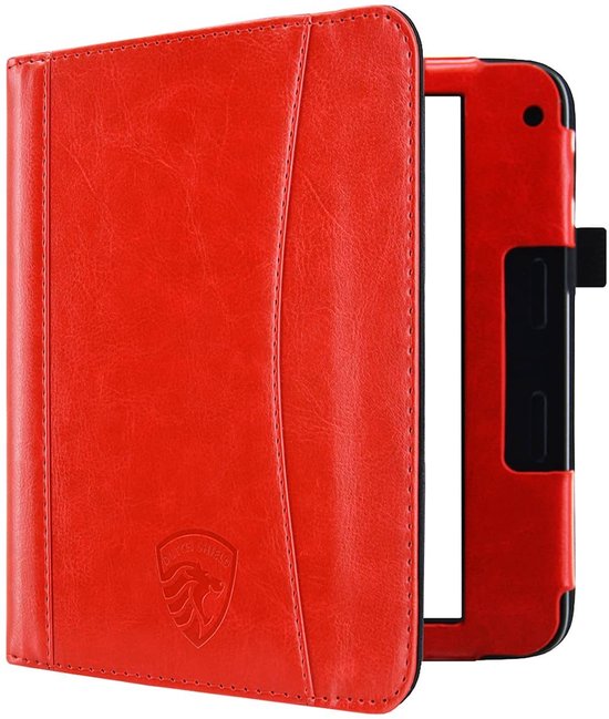 Hoesje Geschikt voor Kobo Libra 2 Sleepcover Luxe Hoes Rood - ereader hoesje - cover van Merkloos