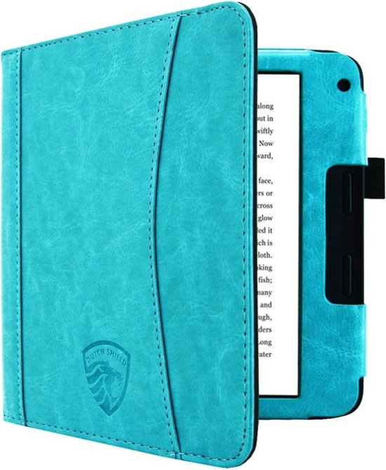 Hoesje Geschikt voor Kobo Libra 2 Sleepcover Luxe Hoes Turquoise - ereader hoesje - cover van Merkloos
