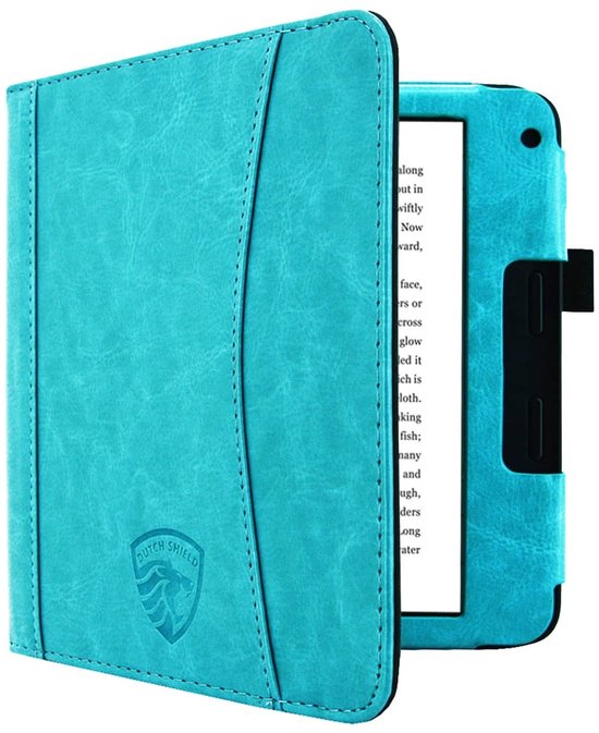 Hoesje Geschikt voor Kobo Libra 2 Sleepcover Luxe Hoes Turquoise - ereader hoesje - cover