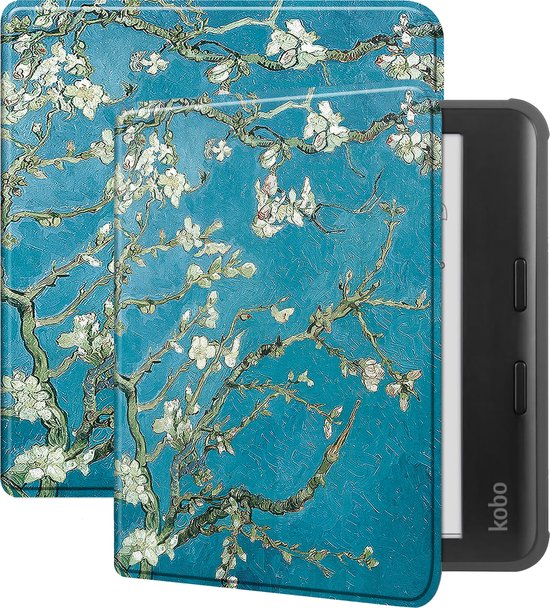 Hoesje Geschikt voor Kobo Libra Colour Hoes Bescherm Hoesje Case Sleep Cover - Hoes Geschikt voor Kobo Libra Colour Hoesje - Bloesem van Avanca
