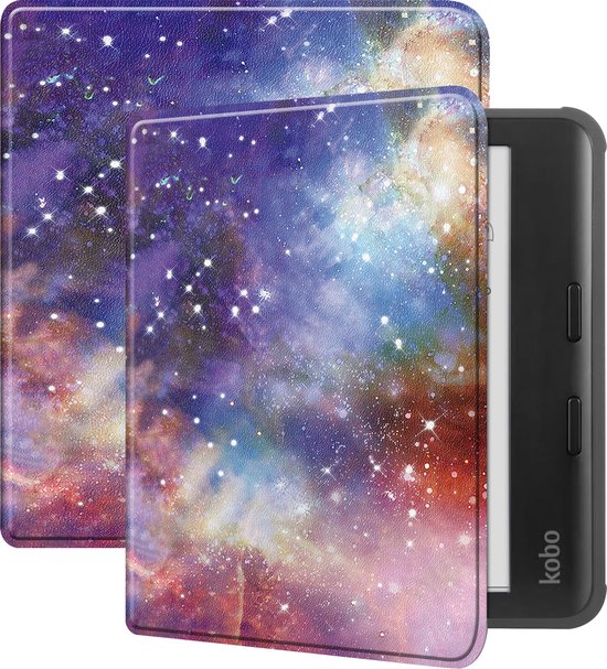 Hoesje Geschikt voor Kobo Libra Colour Hoes Bescherm Hoesje Case Sleep Cover - Hoes Geschikt voor Kobo Libra Colour Hoesje - Galaxy van SmartSleeve