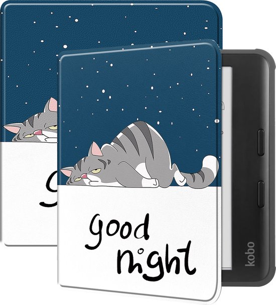 Hoesje Geschikt voor Kobo Libra Colour Hoes Bescherm Hoesje Case Sleep Cover - Hoes Geschikt voor Kobo Libra Colour Hoesje - Kat van Hoesje 