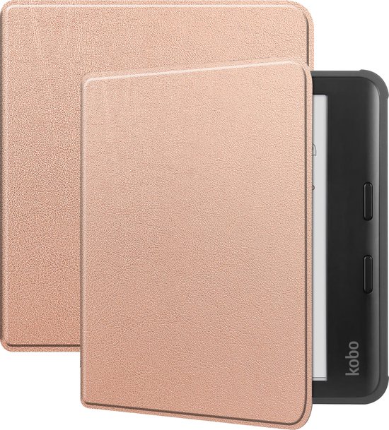Hoesje Geschikt voor Kobo Libra Colour Hoes Bescherm Hoesje Case Sleep Cover - Hoes Geschikt voor Kobo Libra Colour Hoesje - Rosé Goud van Hoesje 