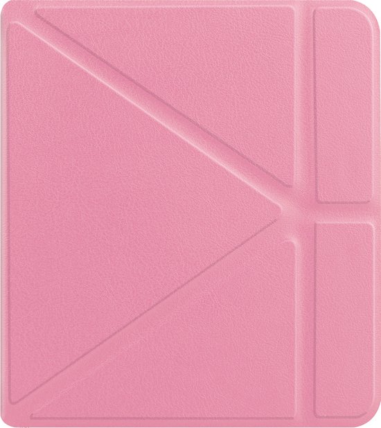 Hoesje Geschikt voor Kobo Libra Colour Hoes Book Case - Hoes Geschikt voor Kobo Libra Colour Hoesje Book Cover - Roze van Merkloos