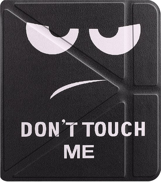 Hoesje Geschikt voor Kobo Libra Colour Hoes Book Case Trifold - Hoes Geschikt voor Kobo Libra Colour Hoesje Book Cover - Don't Touch Me van GCertigé