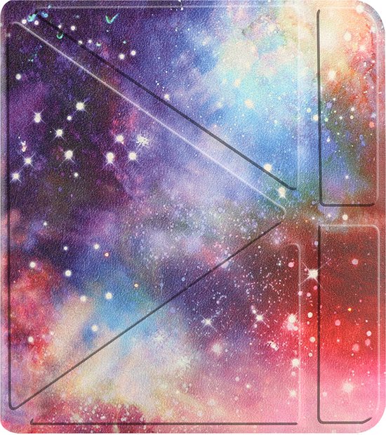Hoesje Geschikt voor Kobo Libra Colour Hoes Book Case Trifold - Hoes Geschikt voor Kobo Libra Colour Hoesje Book Cover - Galaxy van Hoesje 