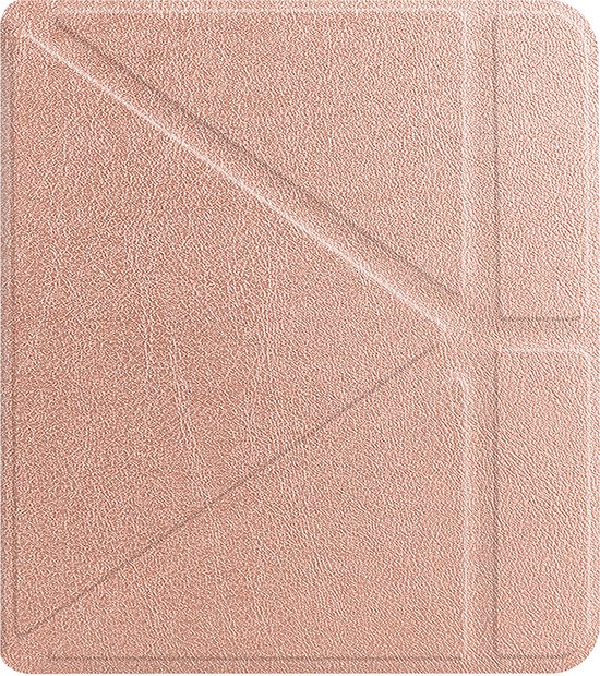 Hoesje Geschikt voor Kobo Libra Colour Hoes Book Case Trifold - Hoes Geschikt voor Kobo Libra Colour Hoesje Book Cover - Rosé Goud van MR-eCommerce