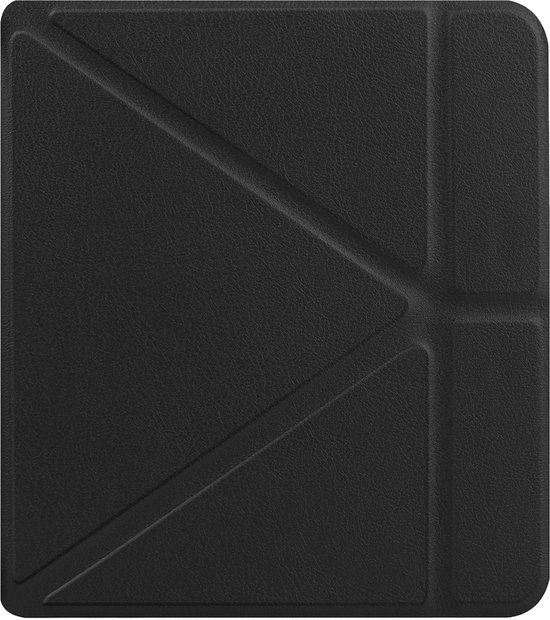 Hoesje Geschikt voor Kobo Libra Colour Hoes Book Case Trifold - Hoes Geschikt voor Kobo Libra Colour Hoesje Book Cover - Zwart van Merkloos