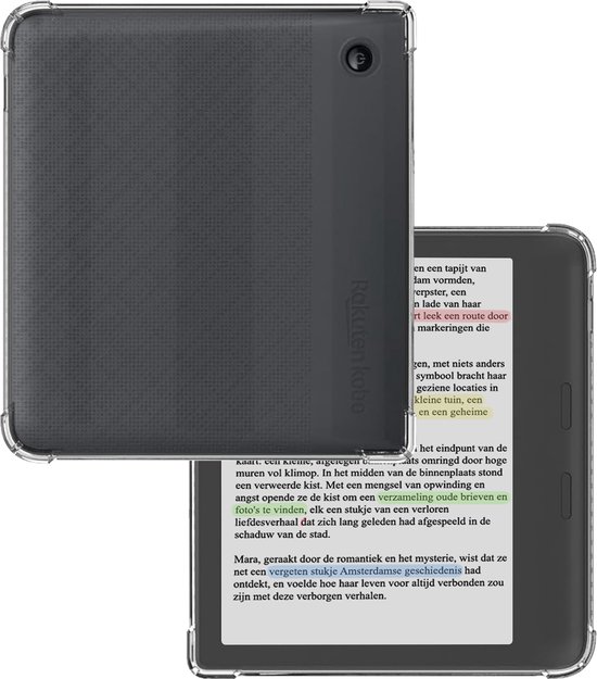 Hoesje Geschikt voor Kobo Libra Colour Hoes eReader Shockbestendig Back Cover Siliconen Tablet Case - Transparant van Hoesje 