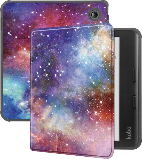 Hoesje Geschikt voor Kobo Libra Colour Hoesje Luxe Bescherm Case - Hoes Geschikt voor Kobo Libra Colour Hoes Book Cover - Galaxy van Hoesje 