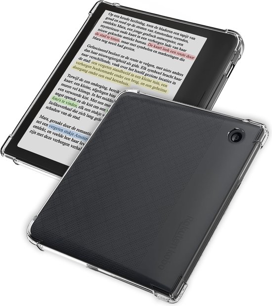 Hoesje Geschikt voor Kobo Libra Colour Shockproof Siliconen Case - Shockbestendige eReader Hoes Geschikt voor Kobo Libra Colour - Transparant van Hoesje 